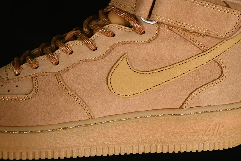 All categories Nk Air Force 1 Air Force series Nk Air Force 1 Mid Air Force mid-top #ZG version Nk Air Force 1'07 Mid Air Force 1 wheat-colored suede Chinese casual sneakers DJ9158-200